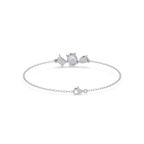 Three Stone Diamond Bracelet for Women