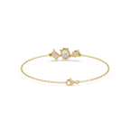 Three Stone Diamond Bracelet for Women